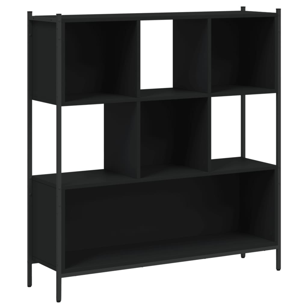 Bibliotecă, negru, 102x28x172 cm, lemn prelucrat