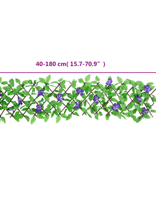 Încărcați imaginea în vizualizatorul Galerie, vidaXL Spalier cu iederă artificială, extensibil, verde, 180x20 cm
