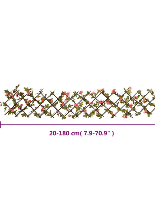 Загрузите изображение в средство просмотра галереи, vidaXL Spalier cu iederă artificială extensibil, 5 buc. roz 180x20 cm

