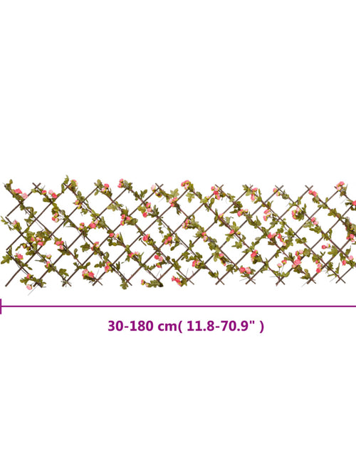 Încărcați imaginea în vizualizatorul Galerie, vidaXL Spalier cu iederă artificială extensibil, 5 buc. roz 180x60 cm

