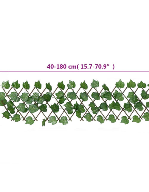 Загрузите изображение в средство просмотра галереи, Spalier frunze struguri artificiale extensibil, verde 180x20 cm
