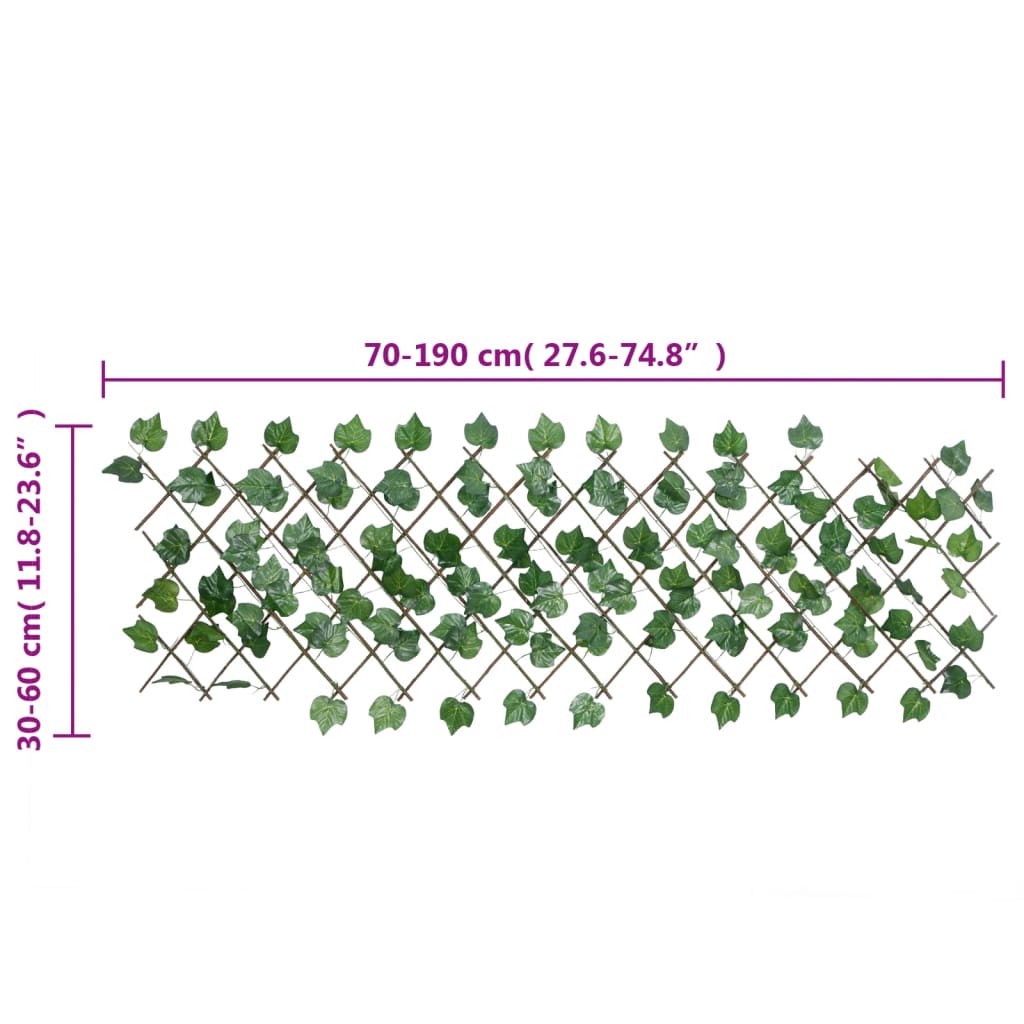 Spalier frunze struguri false extensibil 5 buc verde 190x60 cm