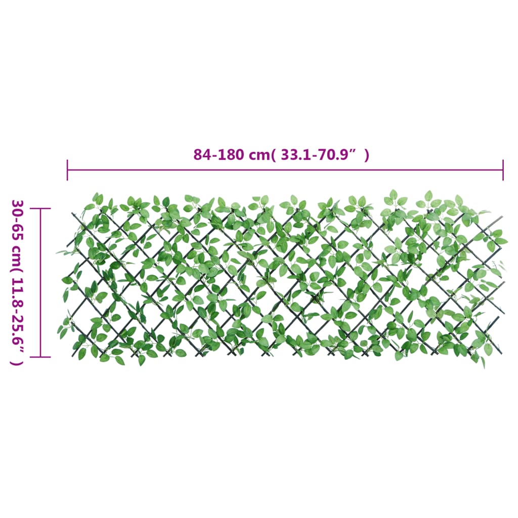 vidaXL Spalier cu iederă artificială, extensibil, verde, 180x65 cm