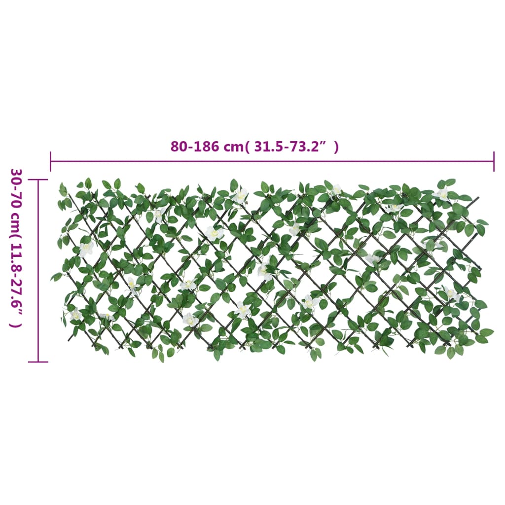 Spalier cu iederă artificială extensibil 5 buc. verde 186x30 cm