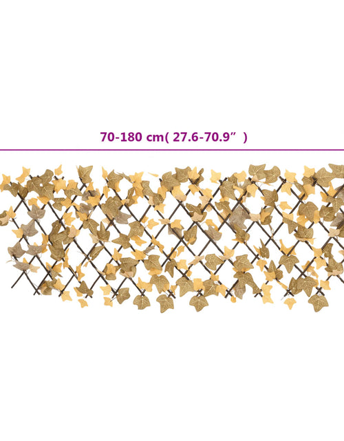 Încărcați imaginea în vizualizatorul Galerie, Spalier frunze arțar artificiale extensibil, oranj, 180x60 cm
