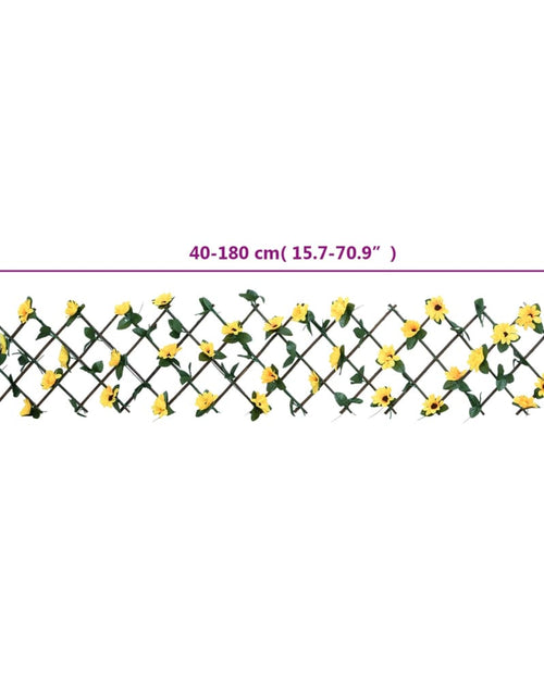 Încărcați imaginea în vizualizatorul Galerie, vidaXL Spalier cu iederă artificială, extensibil, galben, 180x20 cm
