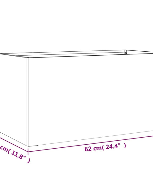 Încărcați imaginea în vizualizatorul Galerie, Jardinieră, negru, 62x30x29 cm, oțel
