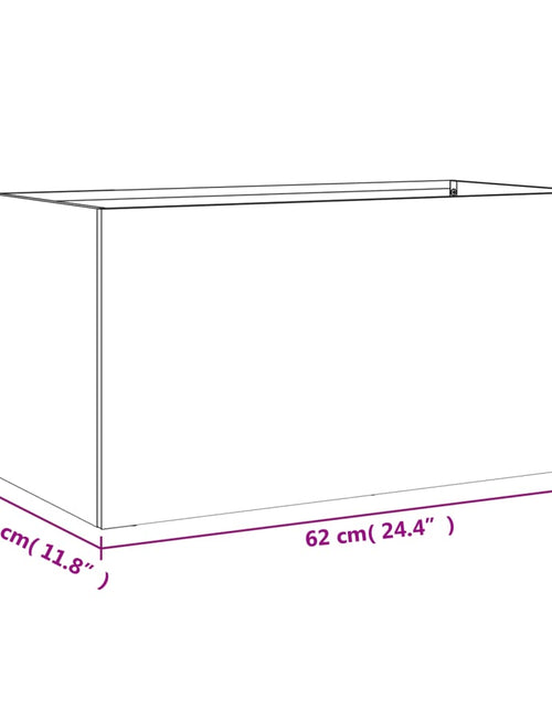 Încărcați imaginea în vizualizatorul Galerie, Jardinieră, antracit, 62x30x29 cm, oțel
