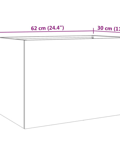 Încărcați imaginea în vizualizatorul Galerie, Jardinieră, argintiu, 62x40x39 cm, oțel inoxidabil
