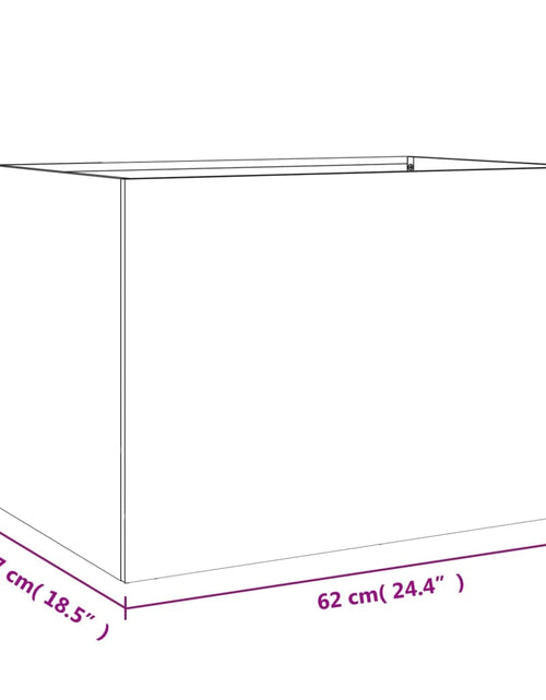 Încărcați imaginea în vizualizatorul Galerie, Jardinieră, argintiu, 62x47x46 cm, oțel galvanizat
