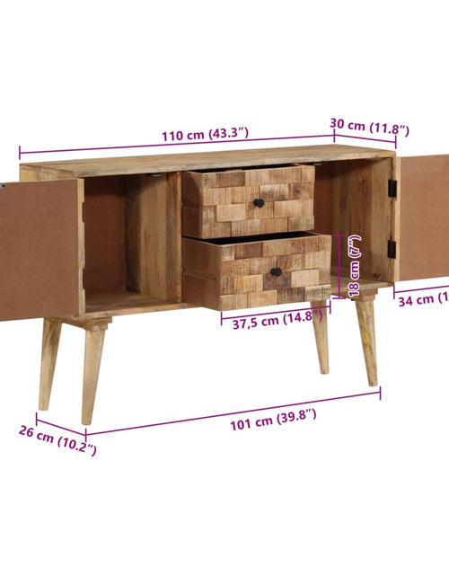 Încărcați imaginea în vizualizatorul Galerie, Dulap, 110x30x70 cm, lemn masiv de mango
