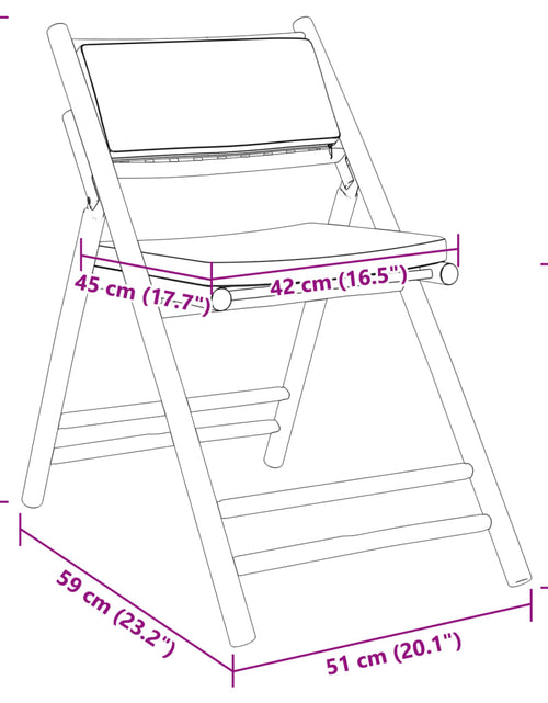 Încărcați imaginea în vizualizatorul Galerie, Scaune bistro pliabile, 4 buc., cu perne gri închis, bambus
