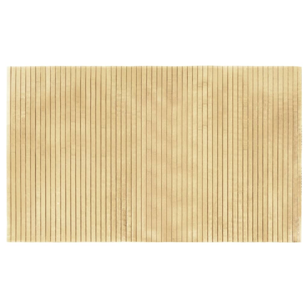 Covor dreptunghiular, natural deschis, 60x100 cm, bambus