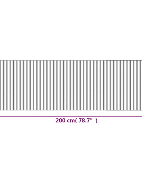 Загрузите изображение в средство просмотра галереи, Covor dreptunghiular, maro închis, 60x200 cm, bambus
