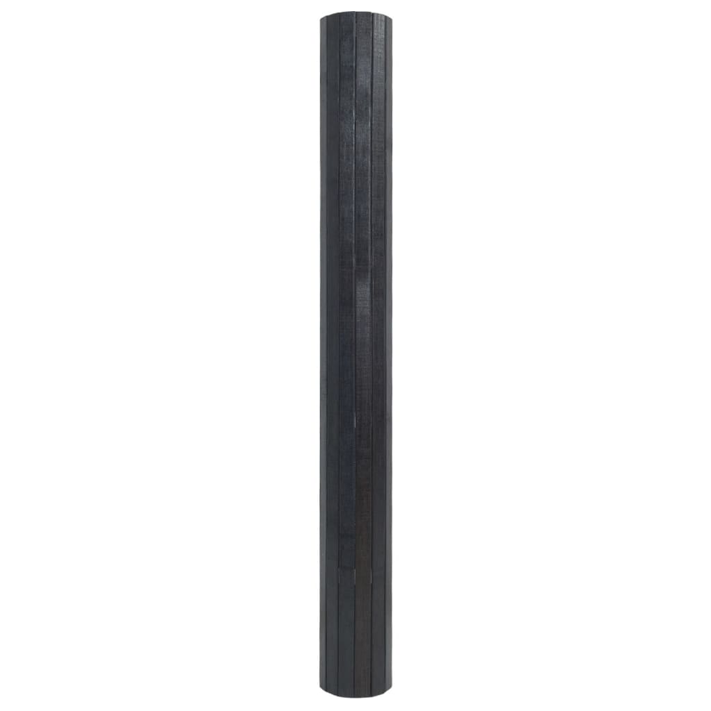 Covor dreptunghiular, gri, 60x300 cm, bambus