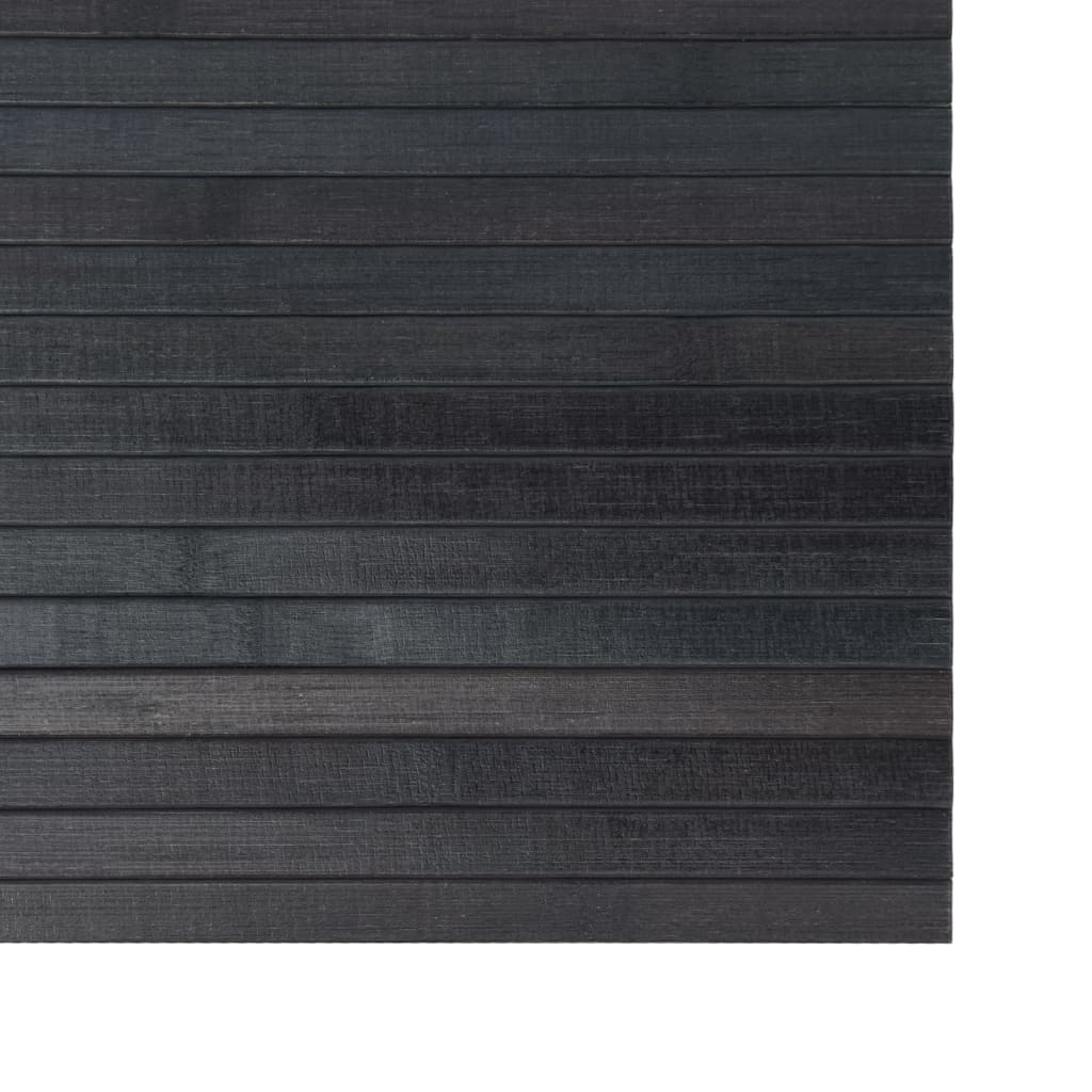 Covor dreptunghiular, gri, 60x500 cm, bambus
