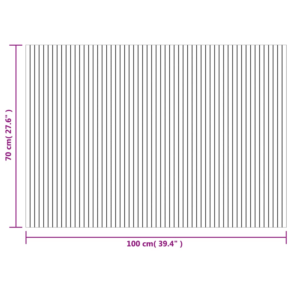 Covor dreptunghiular, gri, 70x100 cm, bambus