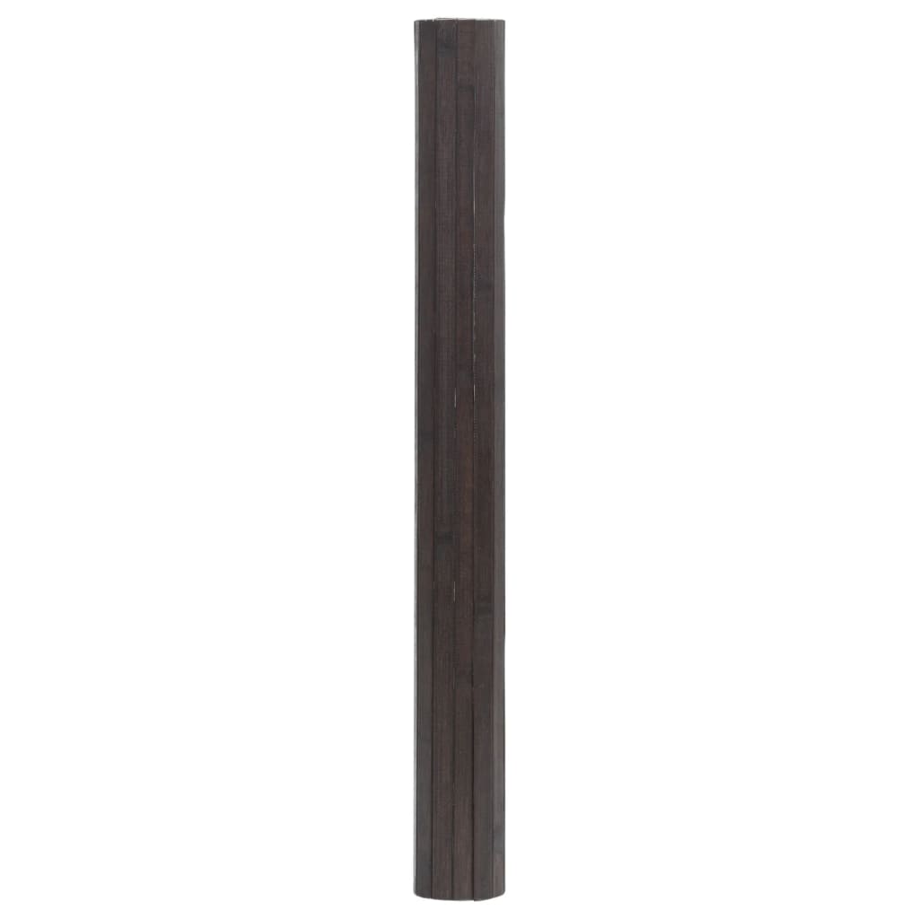 Covor dreptunghiular, maro închis, 70x400 cm, bambus