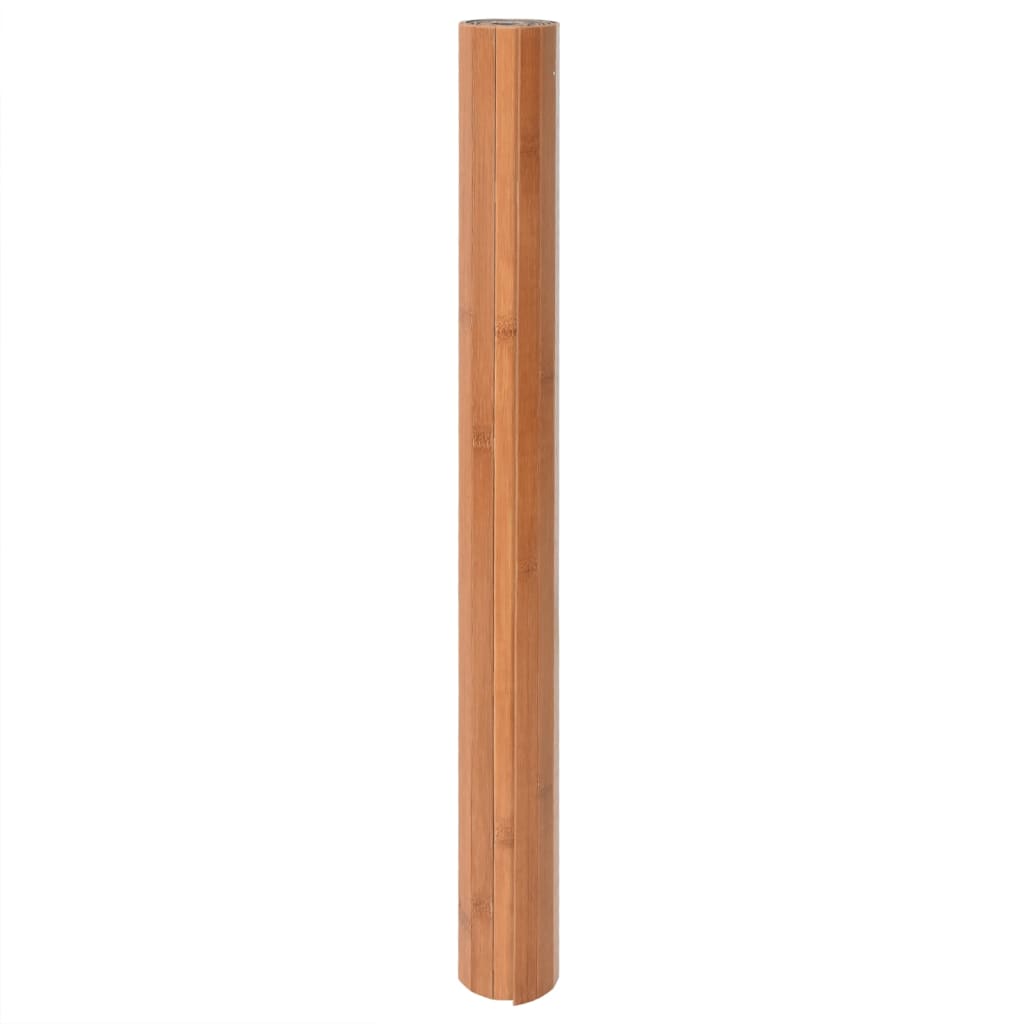 Covor dreptunghiular, natural, 80x100 cm, bambus