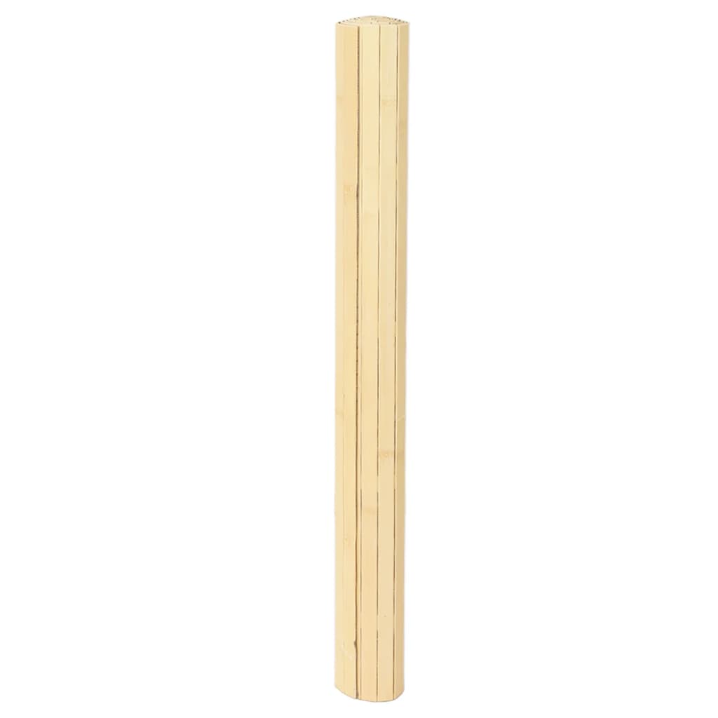 Covor dreptunghiular, natural deschis, 80x100 cm, bambus