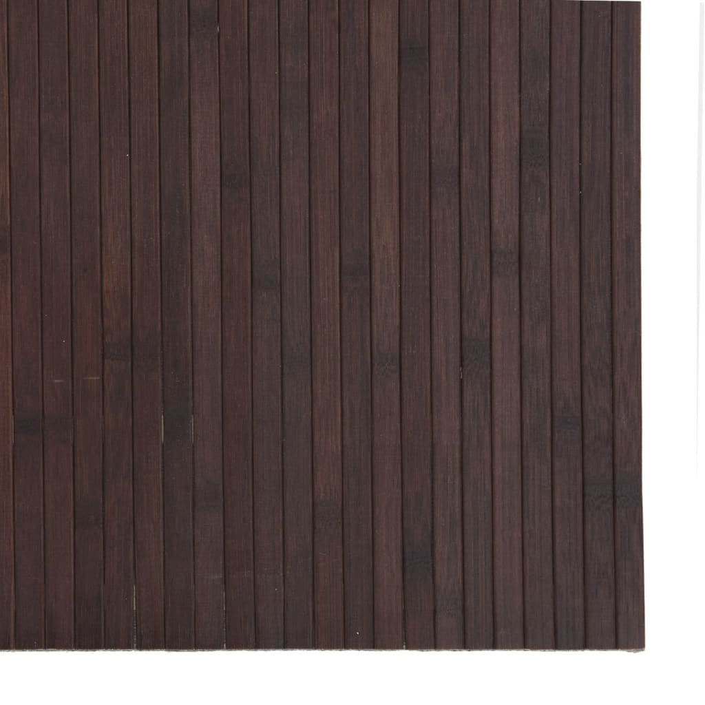 Covor dreptunghiular, maro închis, 80x100 cm, bambus