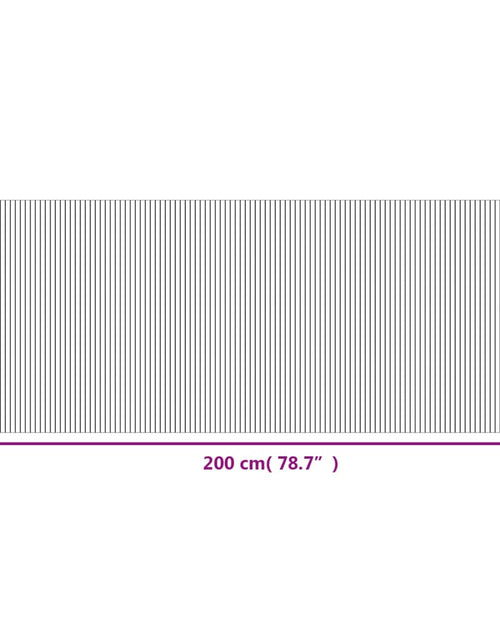 Загрузите изображение в средство просмотра галереи, Covor dreptunghiular, negru, 80x200 cm, bambus
