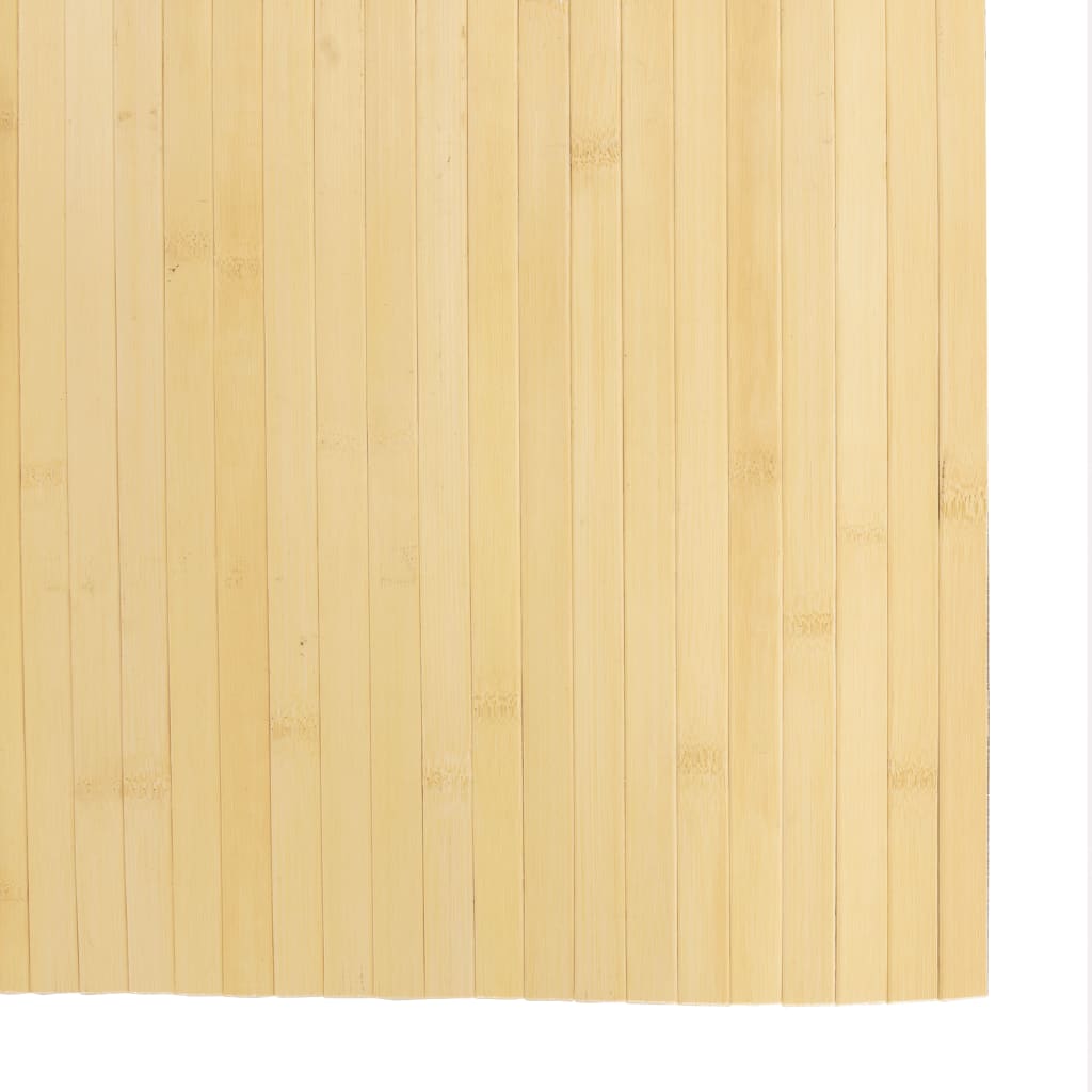 Covor dreptunghiular, natural deschis, 80x200 cm, bambus