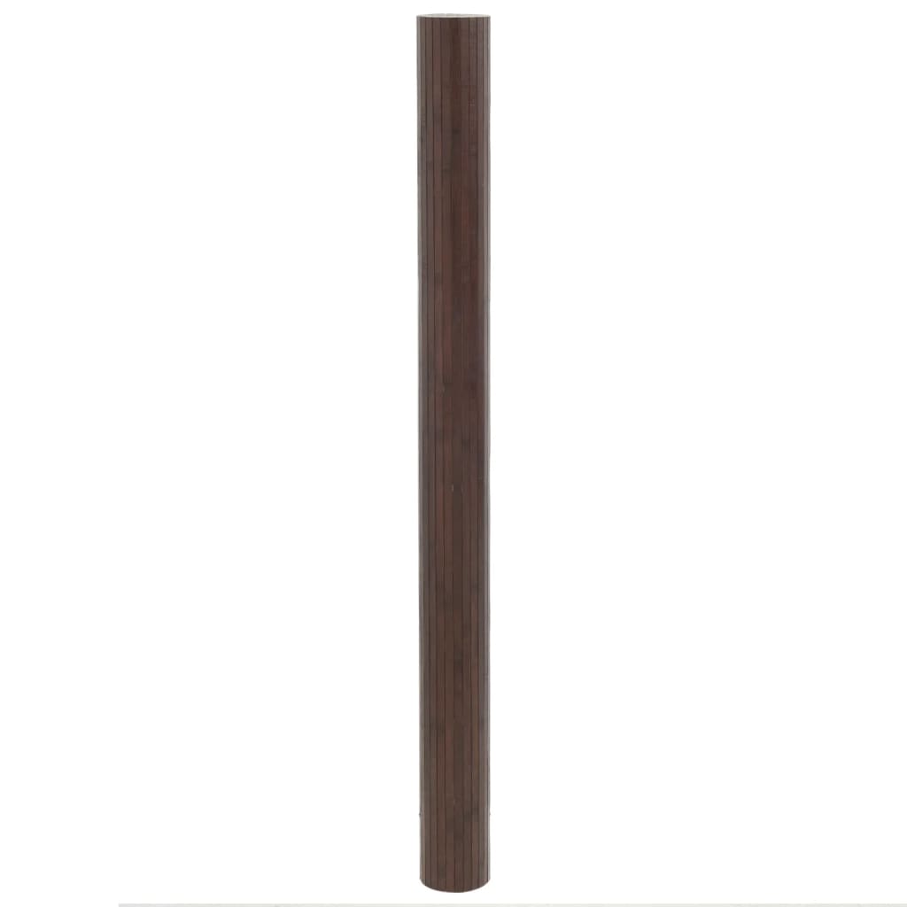 Covor dreptunghiular, maro închis, 80x200 cm, bambus