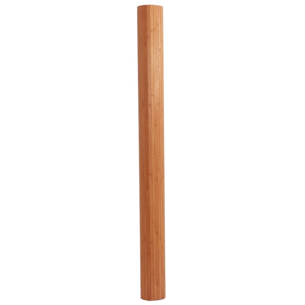 Covor dreptunghiular, maro, 80x400 cm, bambus