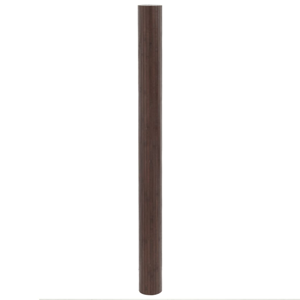 Covor dreptunghiular, maro închis, 80x400 cm, bambus