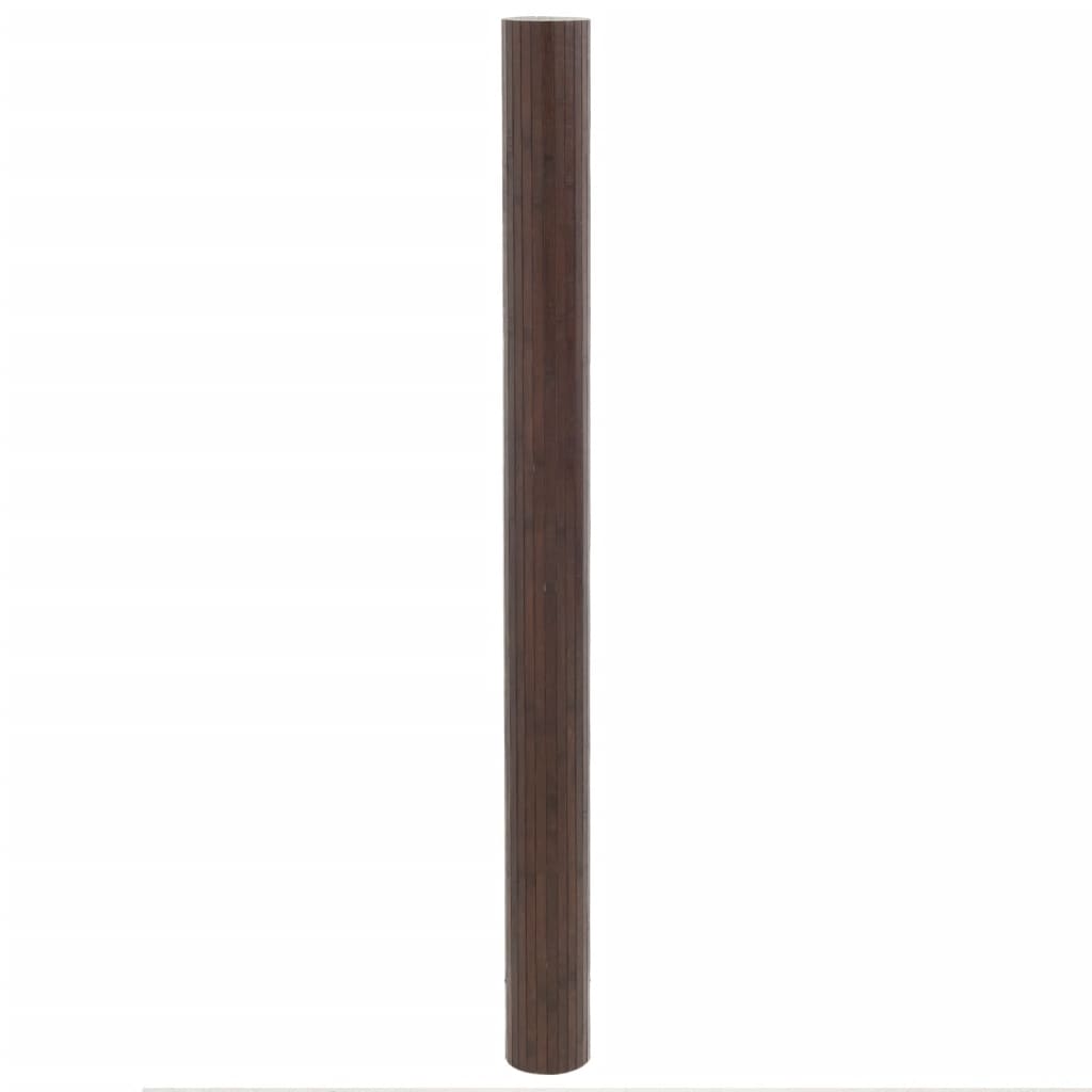 Covor dreptunghiular, maro închis, 80x500 cm, bambus