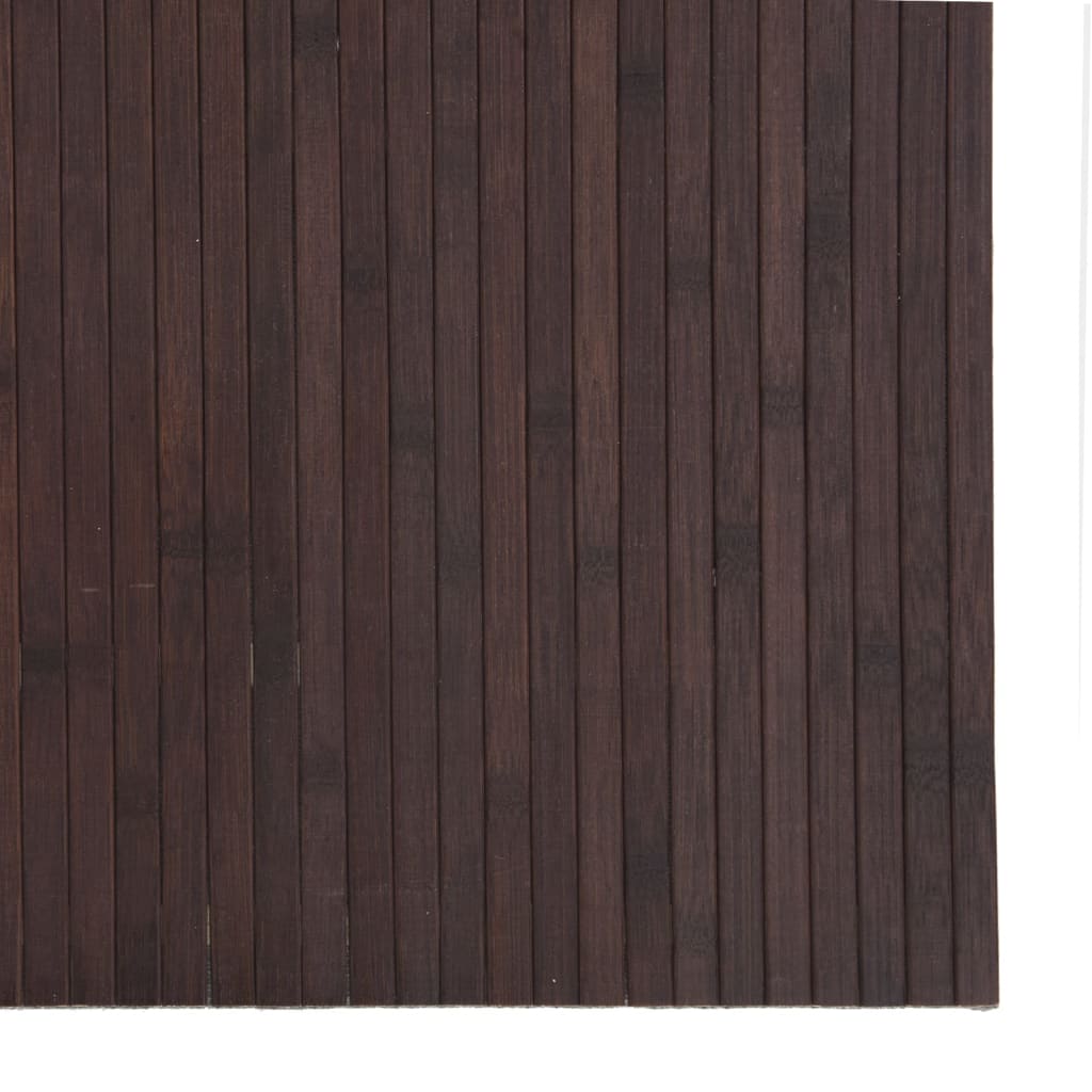Covor dreptunghiular, maro închis, 80x500 cm, bambus