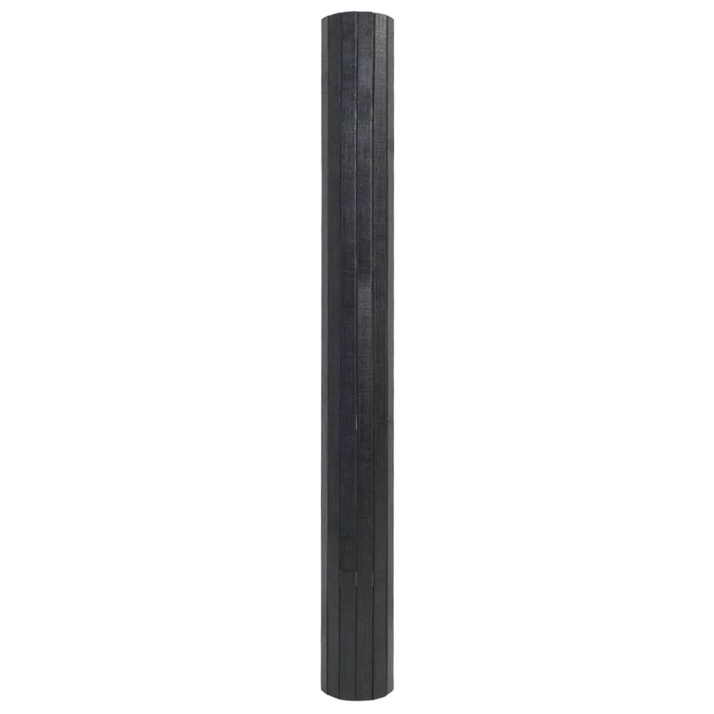 Covor dreptunghiular, gri, 100x100 cm, bambus