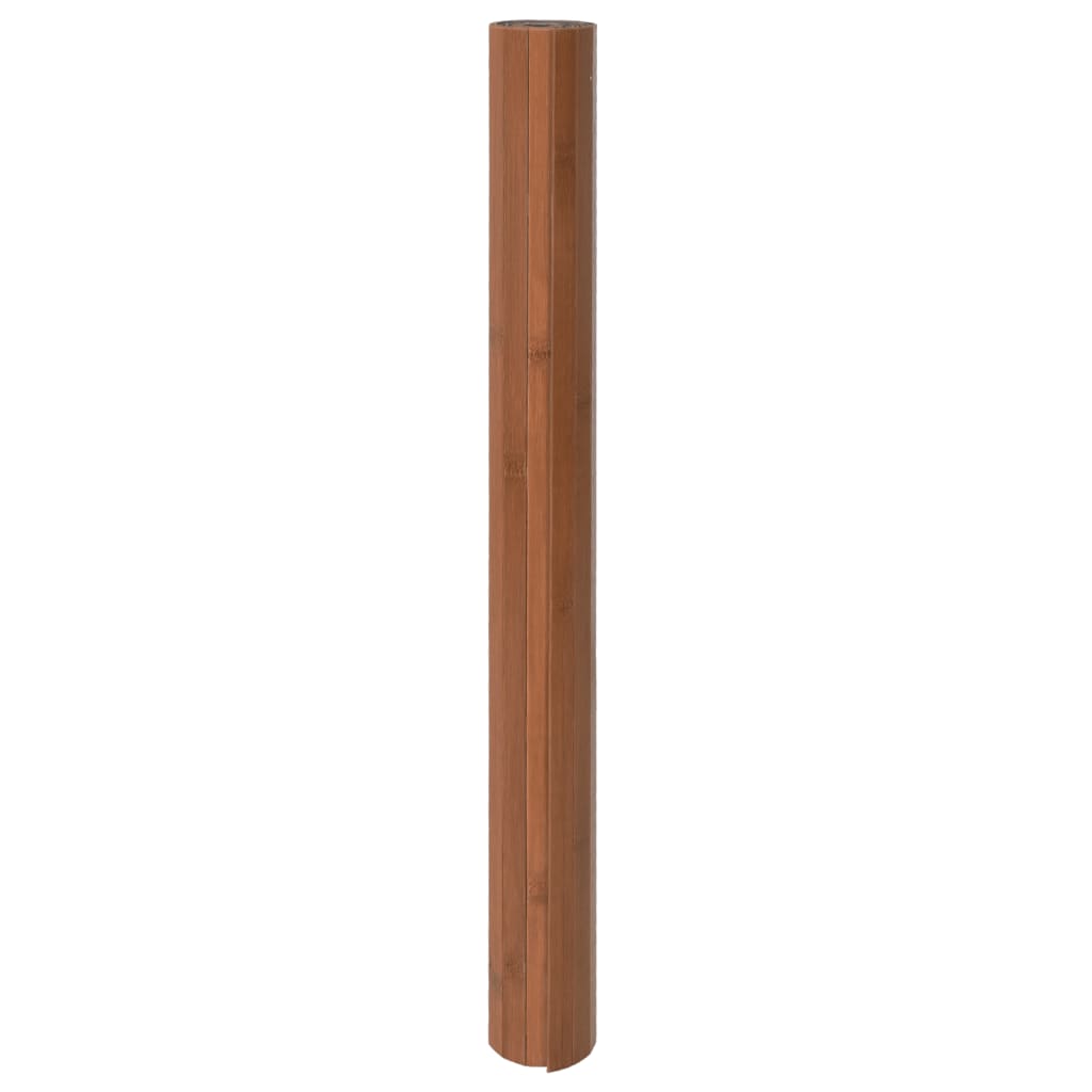 Covor dreptunghiular, maro, 100x200 cm, bambus