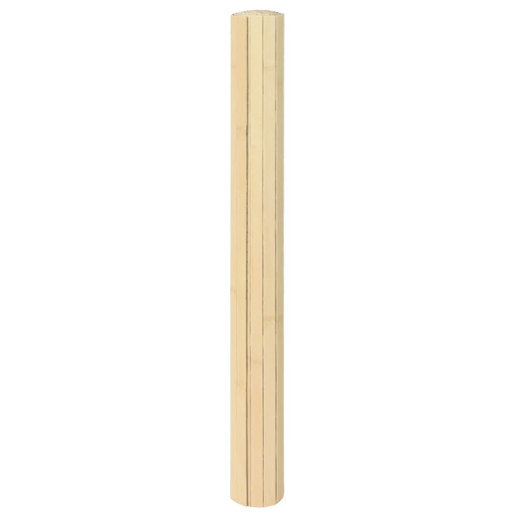 Covor dreptunghiular, natural deschis, 100x200 cm, bambus