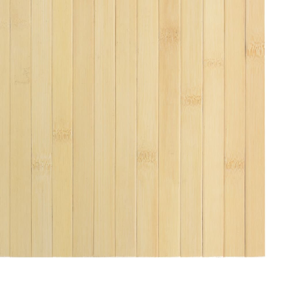 Covor dreptunghiular, natural deschis, 100x200 cm, bambus