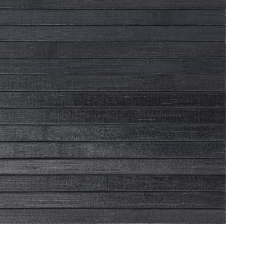 Covor dreptunghiular, gri, 100x500 cm, bambus
