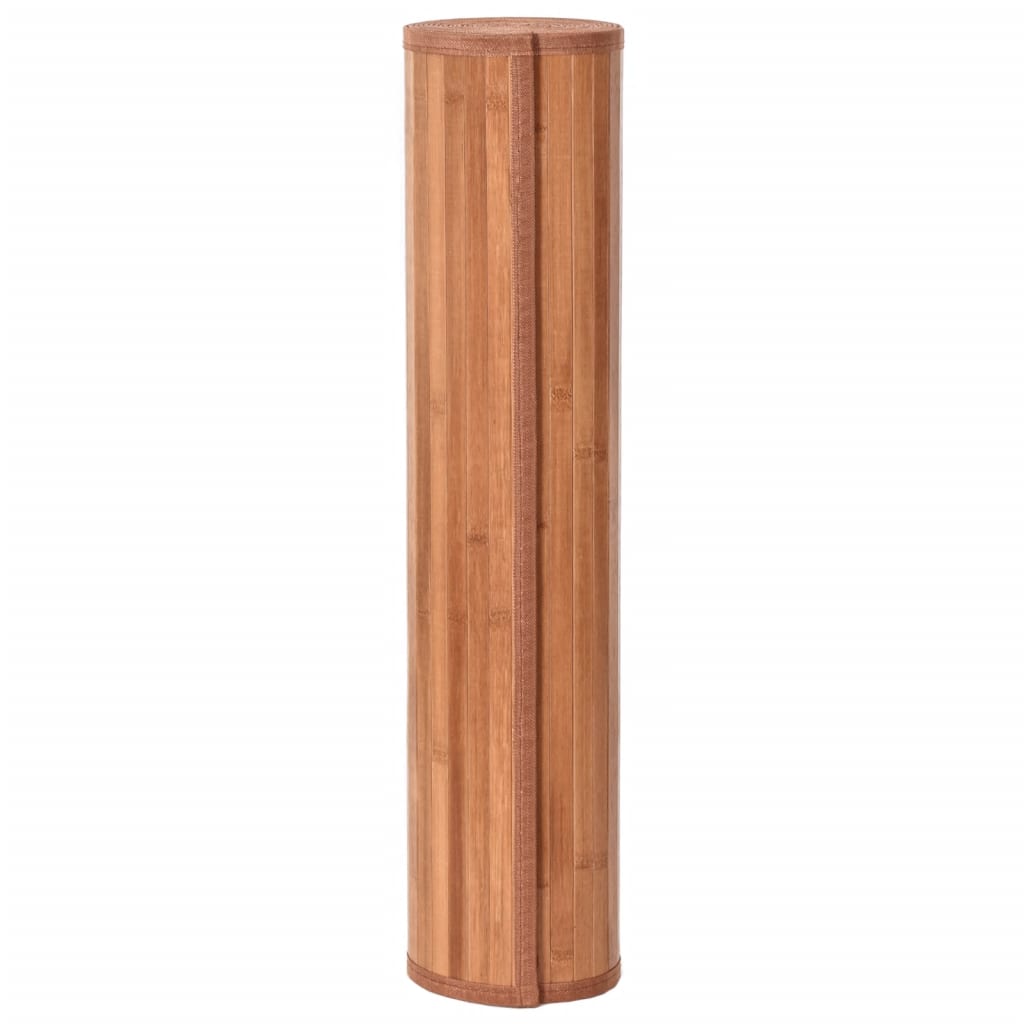 Covor dreptunghiular, maro, 60x100 cm, bambus