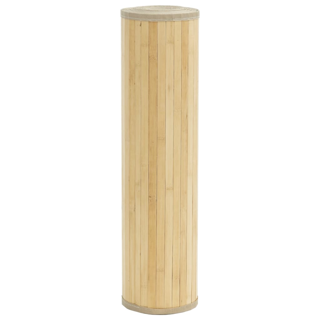 Covor dreptunghiular, natural deschis, 70x100 cm, bambus