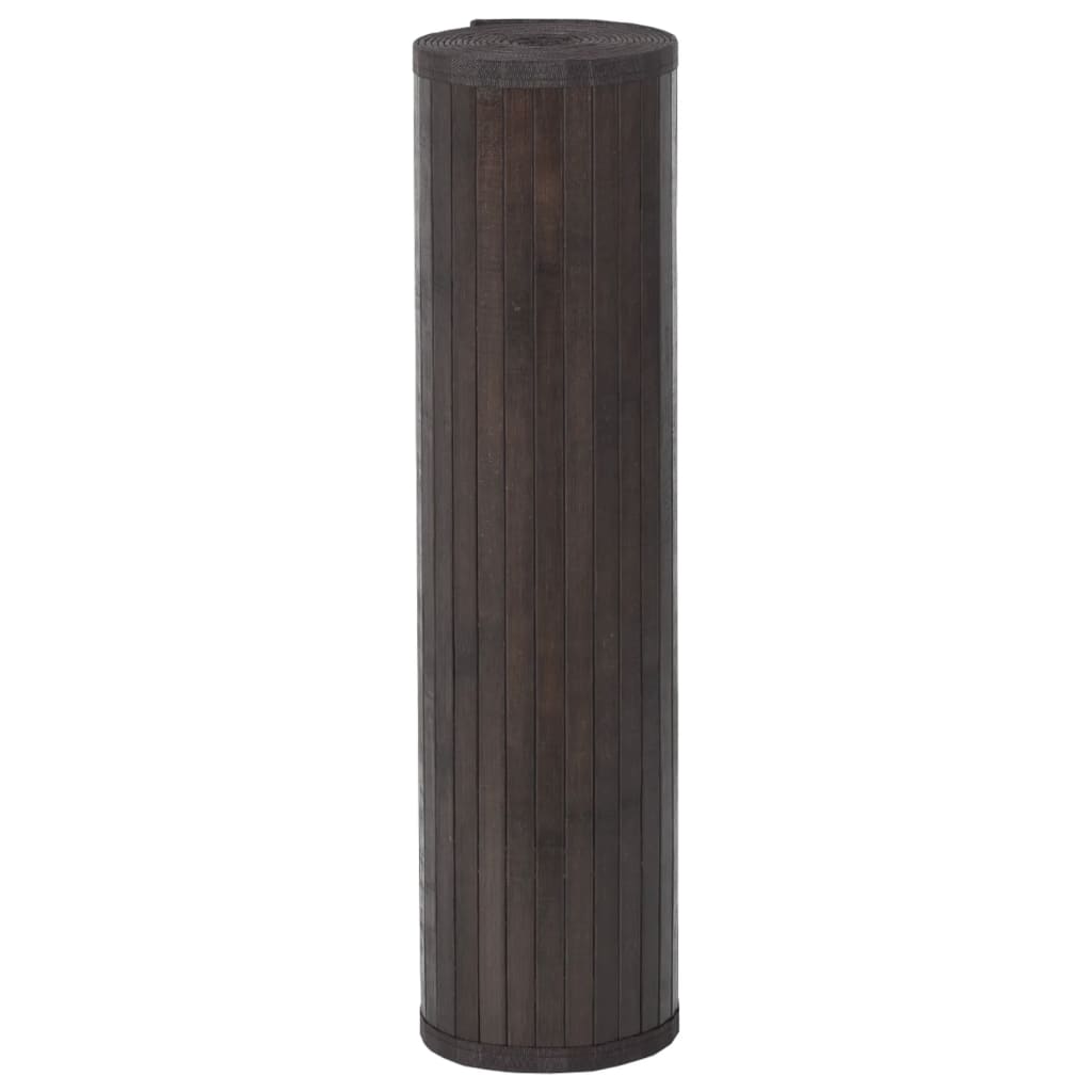 Covor dreptunghiular, maro închis, 70x400 cm, bambus