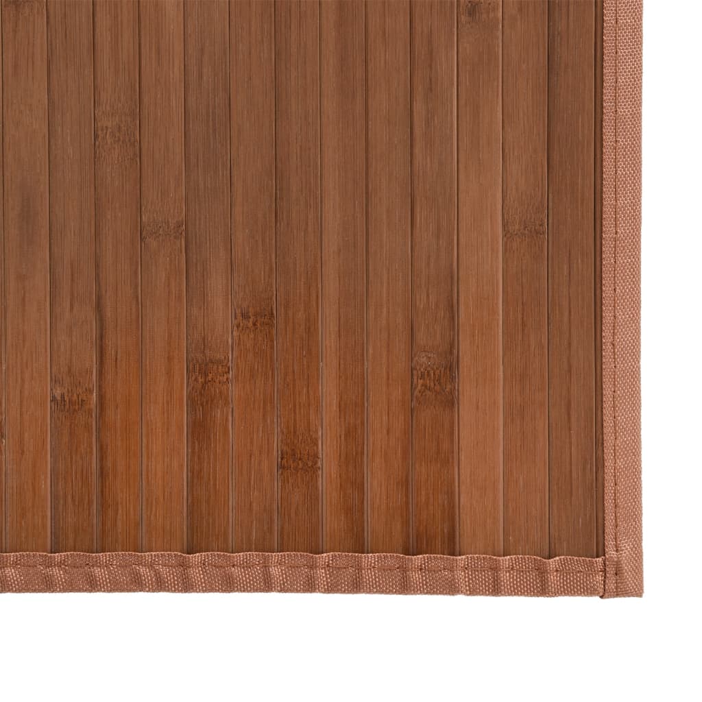 Covor dreptunghiular, maro, 80x200 cm, bambus