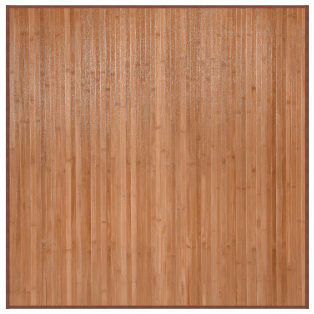 Covor dreptunghiular, natural, 100x100 cm, bambus