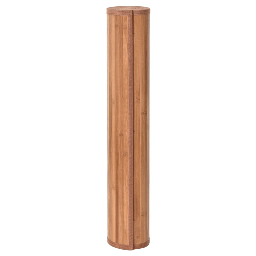 Covor dreptunghiular, natural, 100x100 cm, bambus