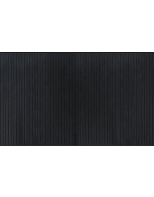 Încărcați imaginea în vizualizatorul Galerie, Covor dreptunghiular, negru, 100x200 cm, bambus
