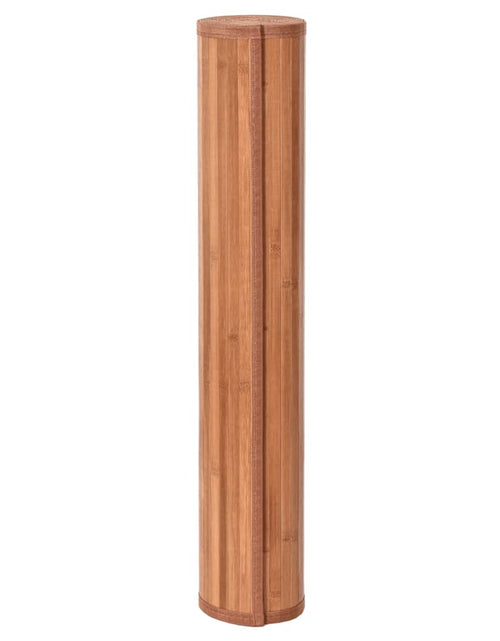 Загрузите изображение в средство просмотра галереи, Covor dreptunghiular, maro, 100x200 cm, bambus
