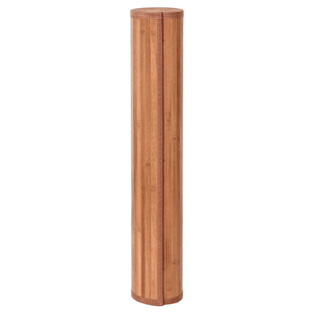Covor dreptunghiular, maro, 100x500 cm, bambus