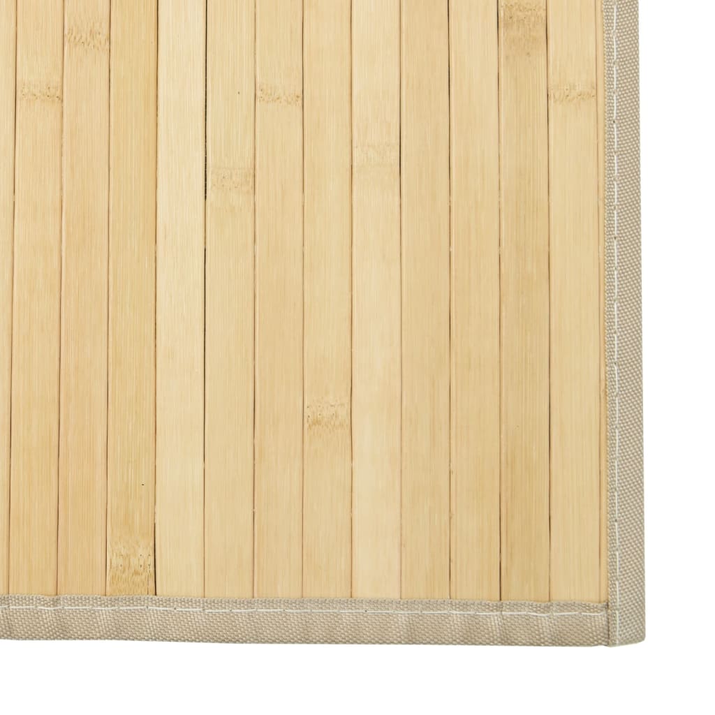 Covor dreptunghiular, natural deschis, 100x500 cm, bambus
