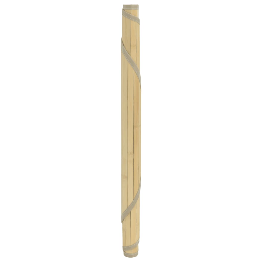Covor rotund, natural deschis, 60 cm, bambus