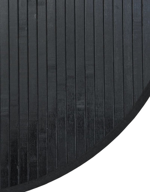 Încărcați imaginea în vizualizatorul Galerie, Covor rotund, negru, 80 cm, bambus
