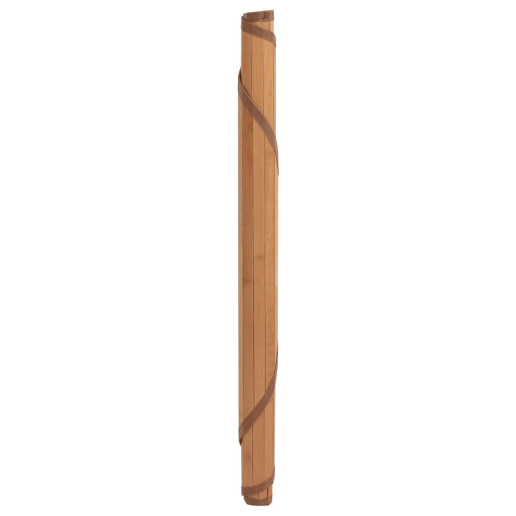 Covor rotund, negru, 80 cm, bambus